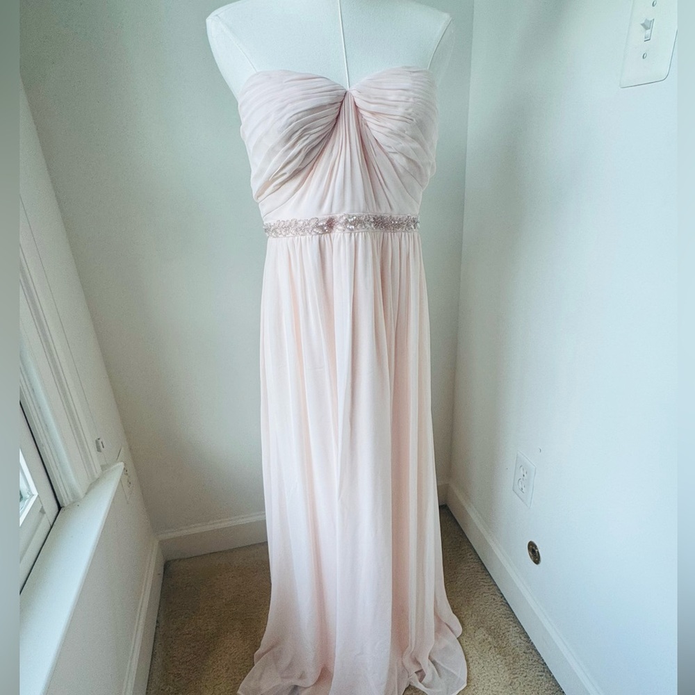 Strapless Blush Pink Evening Gown